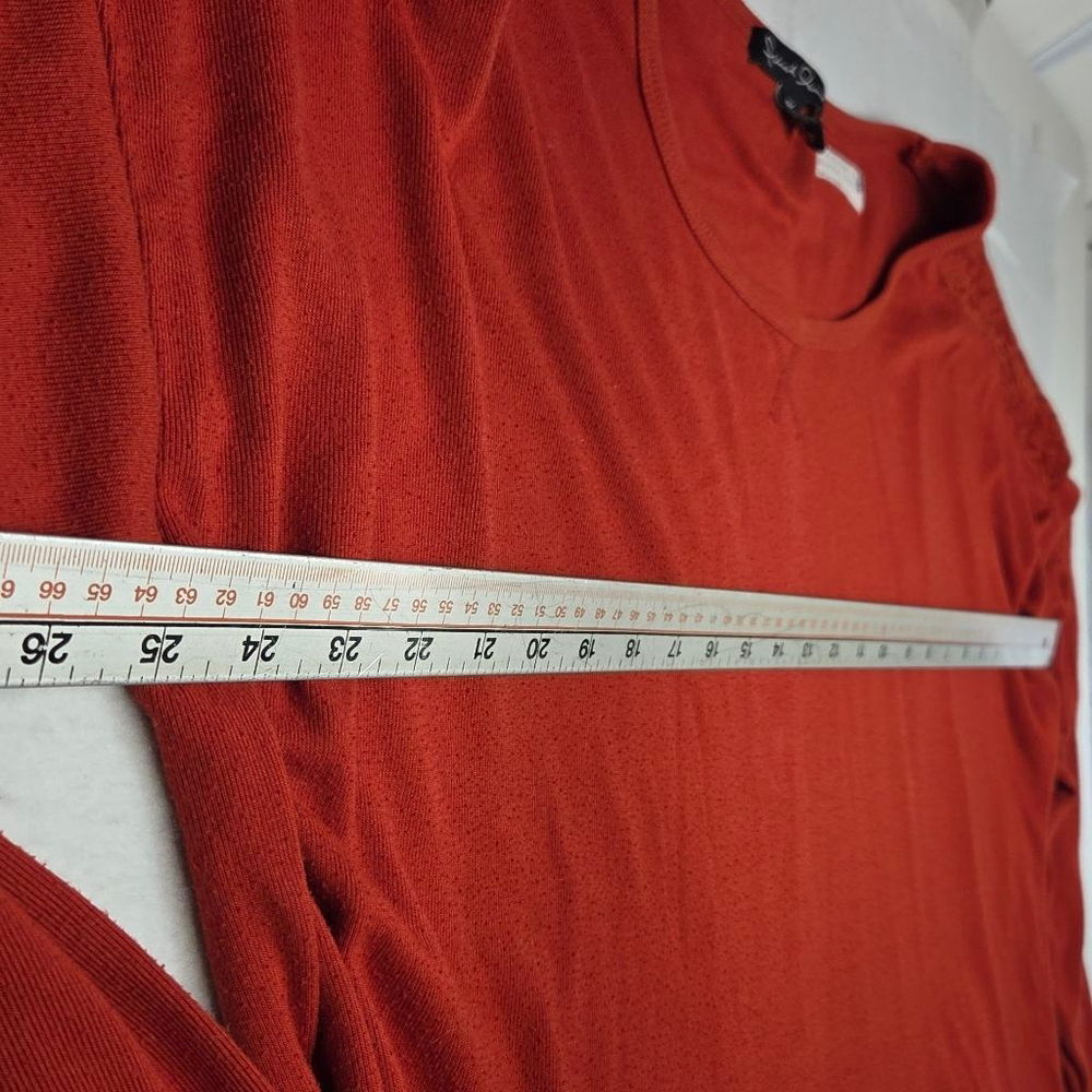 Women's French Laundry Long Sleeve Tee 3X Orange - Picture 6 of 7